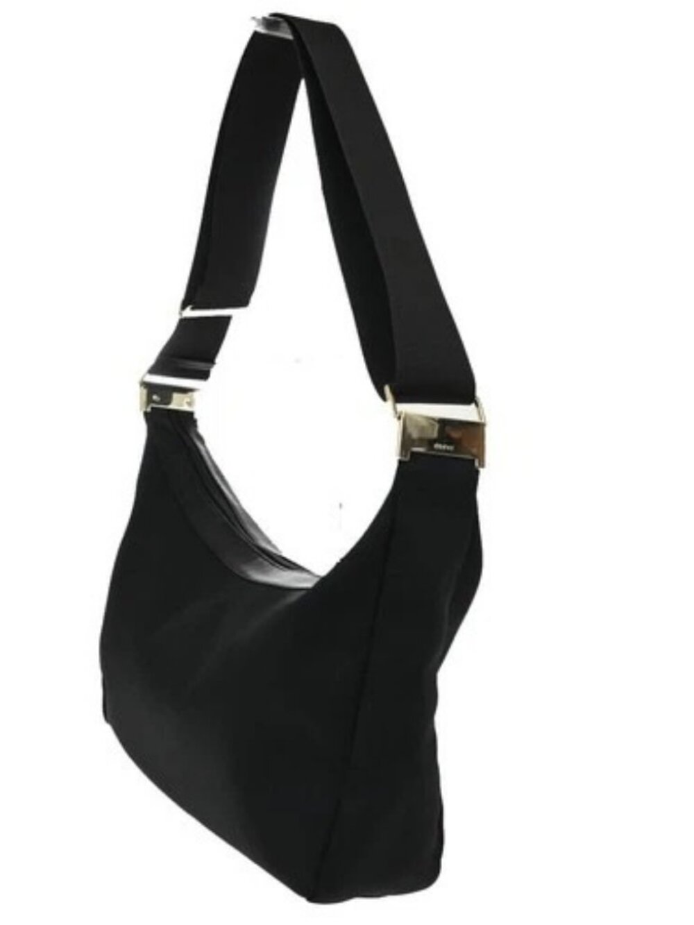 GUCCI Logo Shoulder Hobo Bag Leather Black GHW Italy 62KD276 - Picture 4 of 15